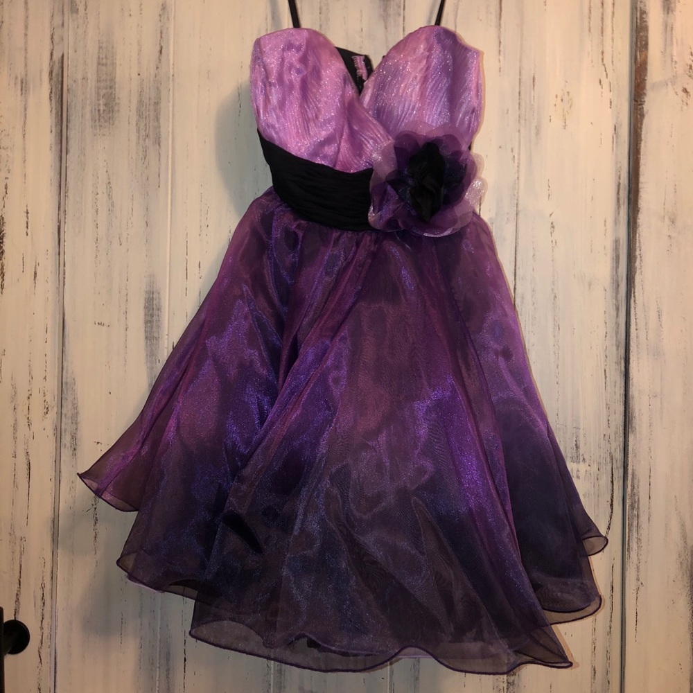 Mori Lee Purple Cocktail Party Dress size 3/4